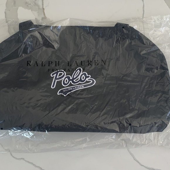 Polo RALPH LAUREN Logo black duffle bag gym sports weekender overnight New - Picture 7 of 9